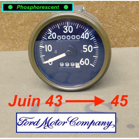 Compteur miles Ford GPW - 2éme modèle