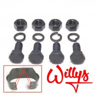 Set 4 boulons fixation Bumper AR - Willys