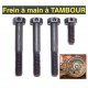 Jeu vis fixation support frein main  tambours