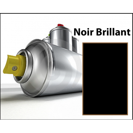 Bombe spray noir brillant