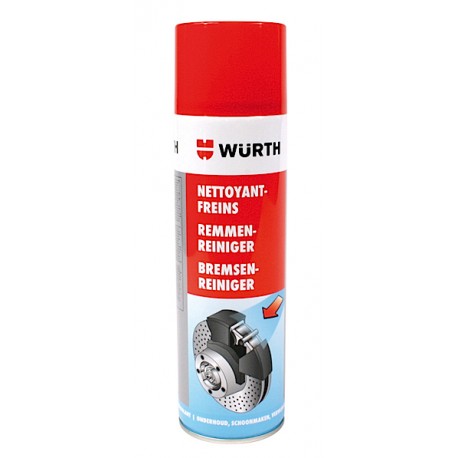 Bombe dégraissant, nettoyant freins Würth 500ml