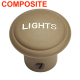 Bouton de tirette  "Lights" - Plastique 1944