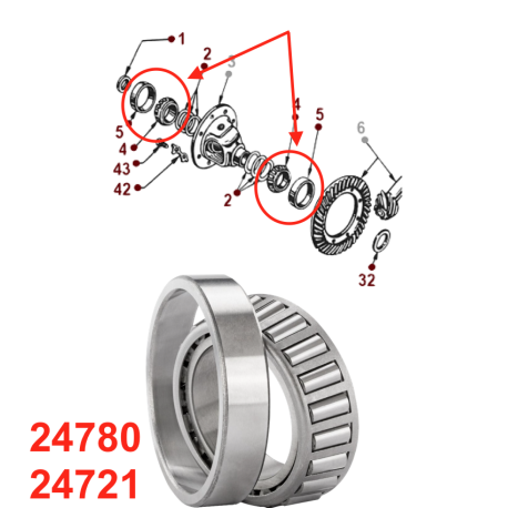 Roulement différentiel 24780-24721