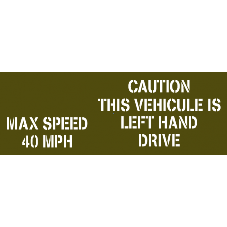 CAUTION LEFT HAND DRIVE