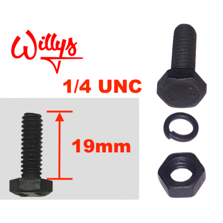 Boulon E  C Willys - 1/4 UNC - 19mm