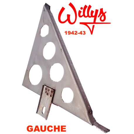 Gousset d'auvent de caisse Willys - Gauche