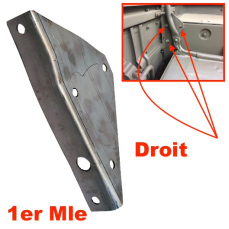 Gousset triangulaire renfort panneau caisse AR  - 1er Mle