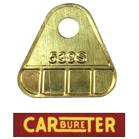 Plaque contrôle carburateur CARTER