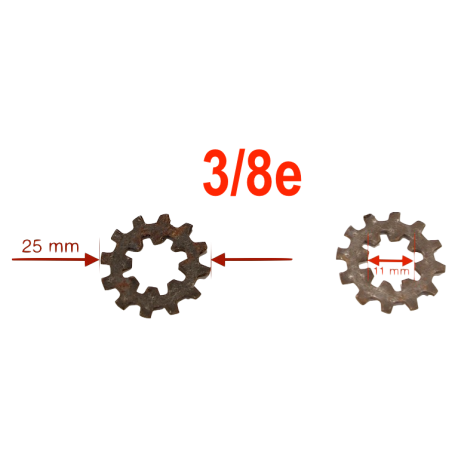 Rondelle étoile US - 3/8e