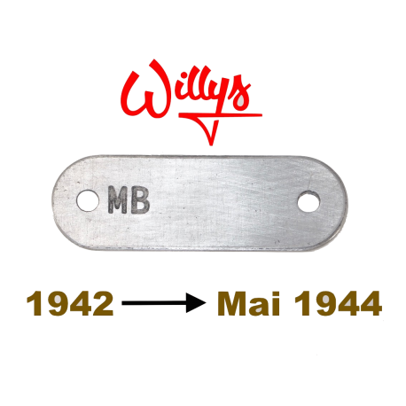 Plaque de série chassis Willys