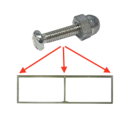 Boulon assemblage baie pare brise