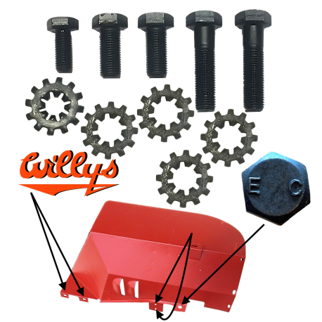 Kit fixation aile AV Gauche (complet) - WILLYS MB