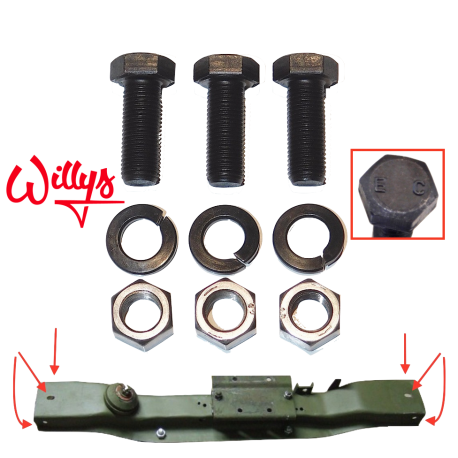 Jeu 3 boulons traverse BV / châssis