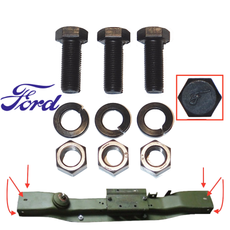 Jeu 3 boulons traverse BV / châssis - FORD