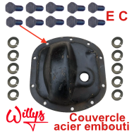 Set vis fixation couvercle carter pont AV / AR - Couvercle embouti