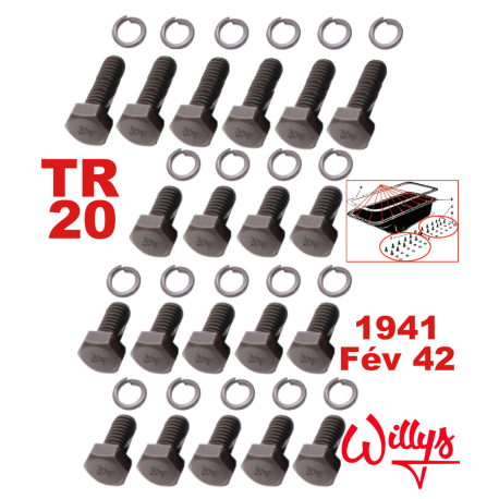 Kit fixation carter bas moteur - TR20 - WILLYS