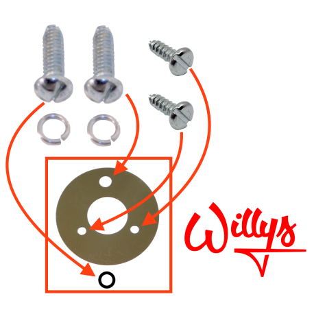 Kit fixation inverseur code / phare - WILLYS