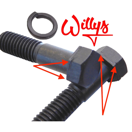 VIS WILLYS 3/8NC-1"1/2 (380 mm) arbre de roue