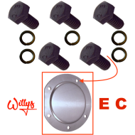 Kit fixation trappe visite maître cylindre - Willys E C