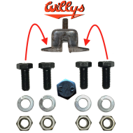 Kit fixation silent bloc moteur sur chassis- 2 paires - Willys