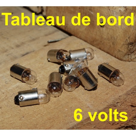 Ampoule 6V éclairage tableau de bord