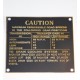 Jeu plaques identification laiton - Early Willys